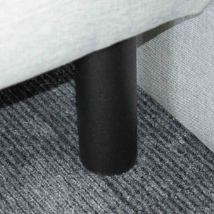 Jeu de 4 pieds de lit cylindriques noirs | Metal | Hauteur 16 cm