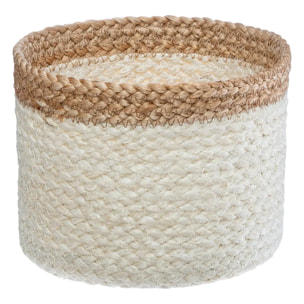 Set de 3 paniers - jute - blanc