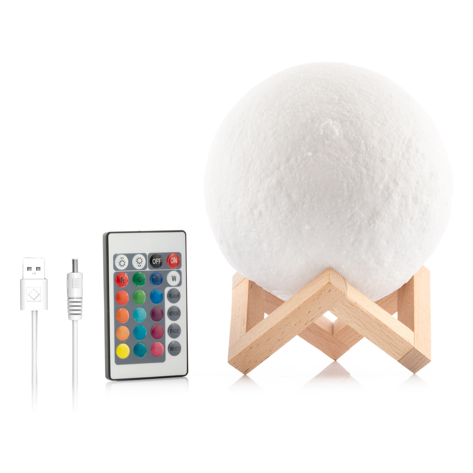 Lampada Led ricaricabile Luna Moondy - 1,5 W - bianco - 15x18x15 cm