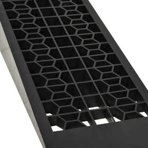 Juego de 2 Rampas para Coche de Plástico Rampas Portátiles Carga de hasta 3 Toneladas para Coches SUV Furgonetas Pequeñas 70x19,5 cm Negro