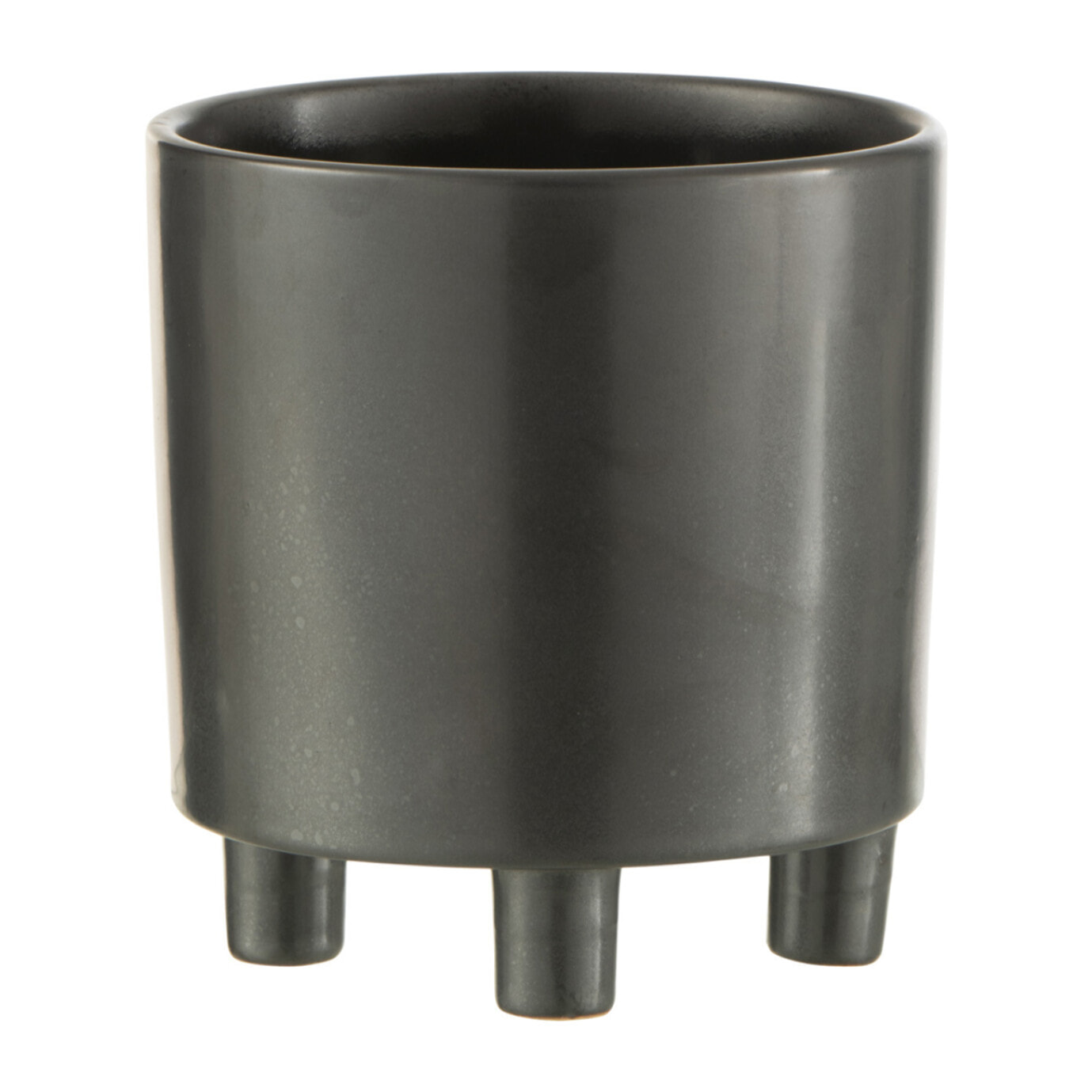 J-Line cache-pot Smoke - céramique - gris/noir - mediium - Ø 15 cm