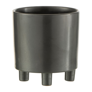 J-Line cache-pot Smoke - céramique - gris/noir - mediium - Ø 15 cm