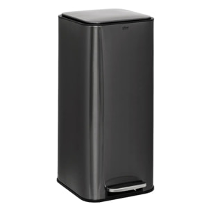 Poubelle "Delta" en métal noir 30L