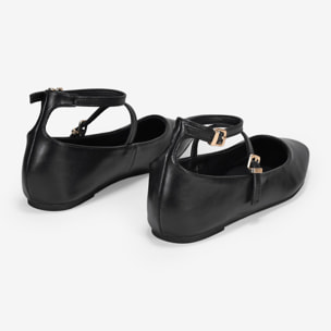 Bailarinas negras con suela plana