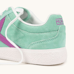 Zapatilla de Ante en Color Verde Agua MUNICH RUMBA WMN 22