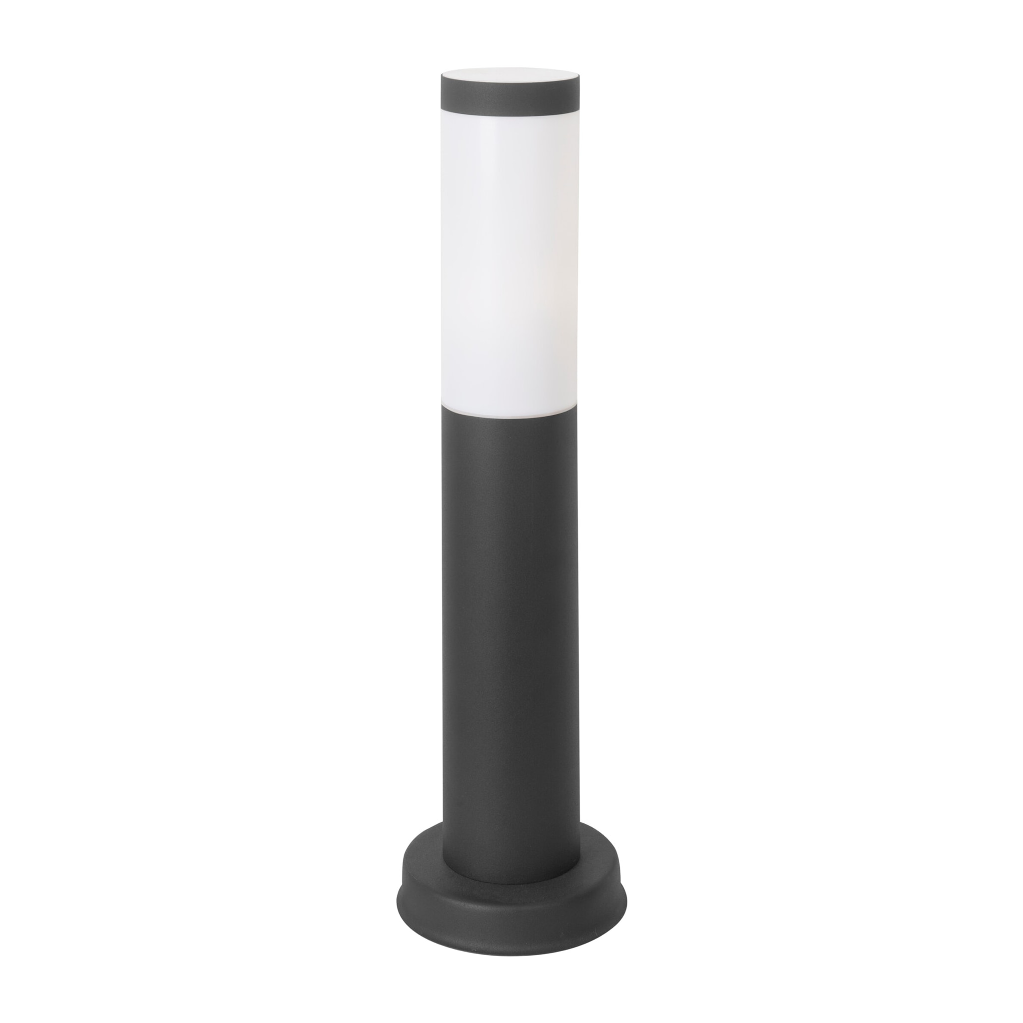 FORLIGHT Koral Baliza Exterior para Jardín Resistente al Agua IP55. Bolardo de Acero Inoxidable Gris Urbano 23W. E27