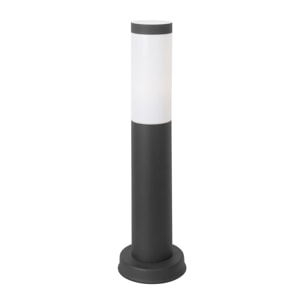 FORLIGHT Koral Baliza Exterior para Jardín Resistente al Agua IP55. Bolardo de Acero Inoxidable Gris Urbano 23W. E27