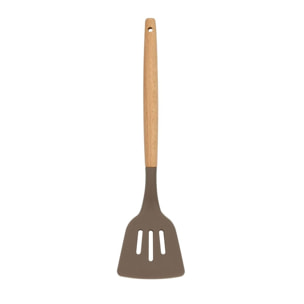 Spatule ajourée en silicone et manche en bois  ELIOTT
