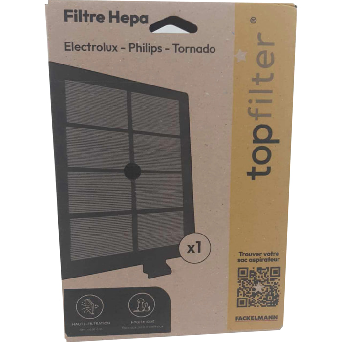 Filtre Hepa pour aspirateur Electrolux Philips et Tornado TopFilter