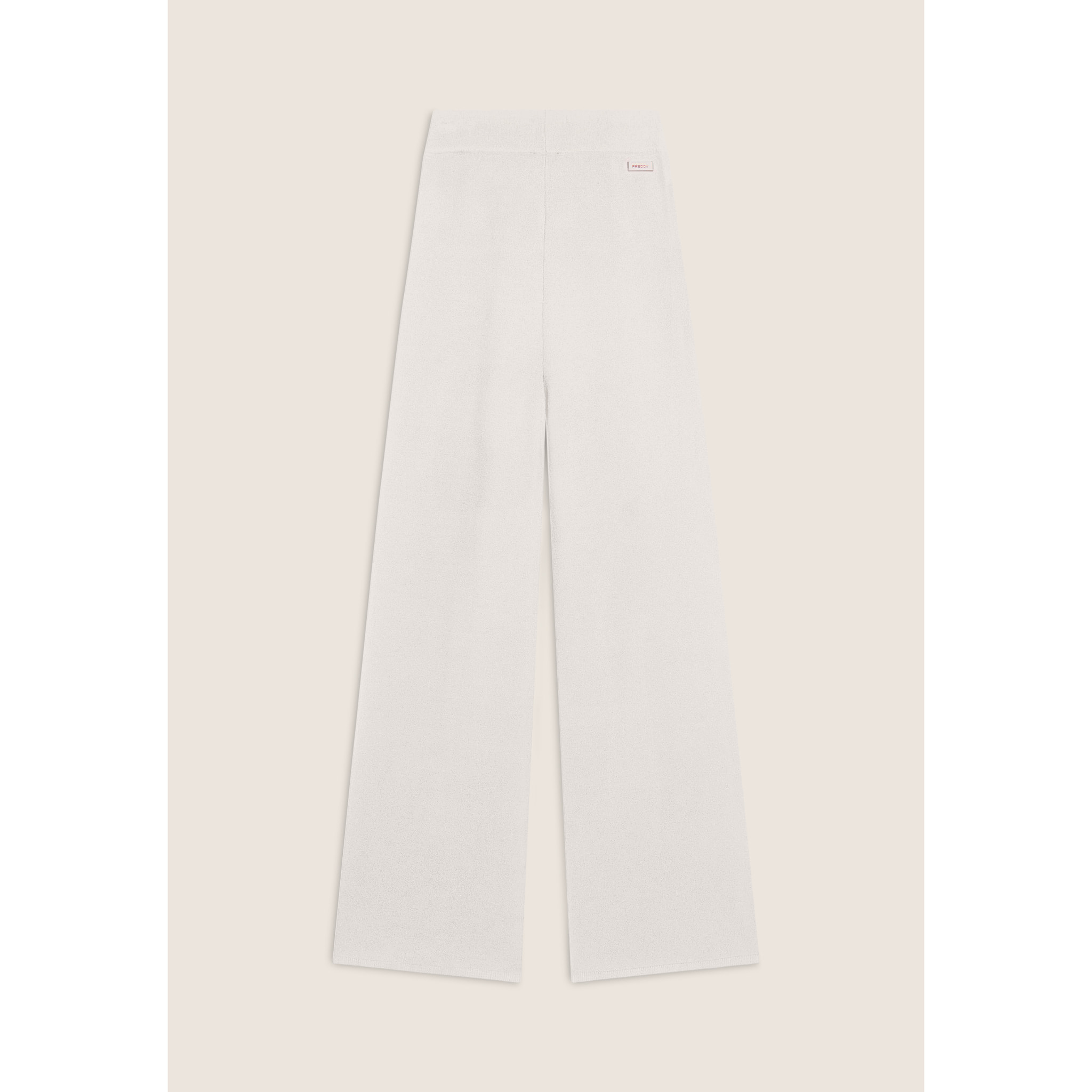 Pantalone comfort fit in maglia tricot rasata senza cuciture