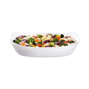 Plat de cuisson blanc 34 x 25 cm Smart Cuisine Wavy - Luminarc