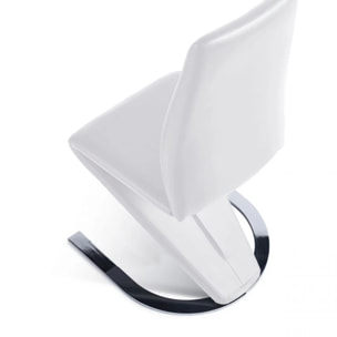 Pack 2 sillas de comedor Rin símil piel Blanco