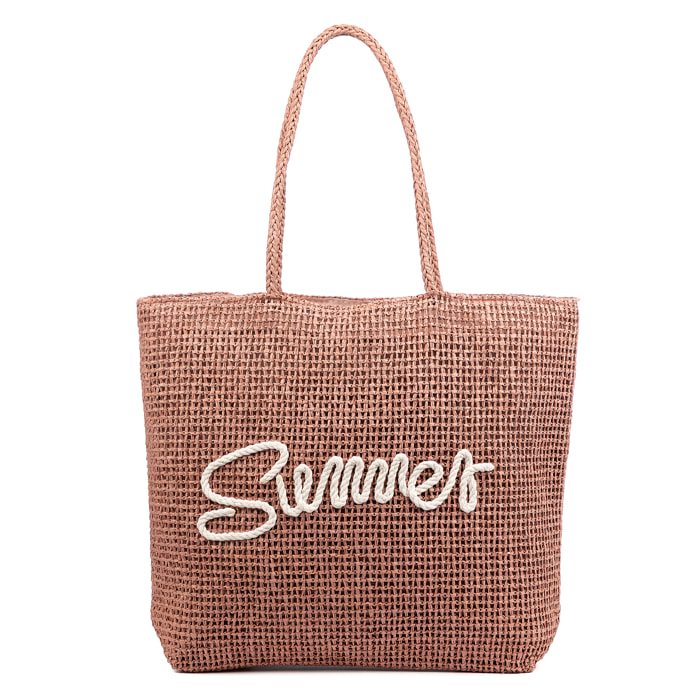 Bergeggi Bolso shopper Mujer. Fabricado en paja trenzada diseño "Summer"