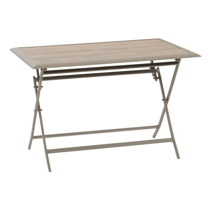 Table de jardin 4 places Azua pliable café 110x71cm