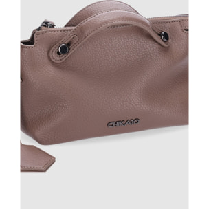 Bolso - Taupe - Medida: 20 cm x 16 cm x 7 cm