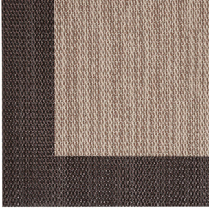 Alfombra de vinilo tejido LEBLON con cenefa Beige-choco