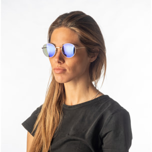 Gafas de sol OCEAN TOKYO - Oro brillante / Revo azul