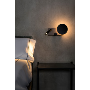 KLEE Lampe applique droite gris avec lecteur