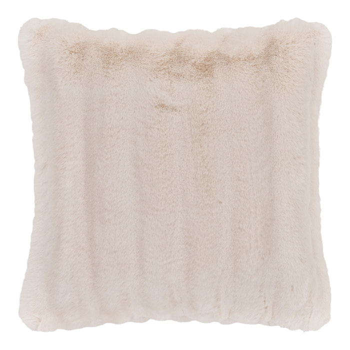Cuscino Galena in pelliccia sintetica bianco panna 45×45 cm