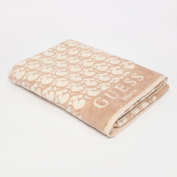 Serviette de plage Gj - 100% coton - beige - 180 x 100 cm