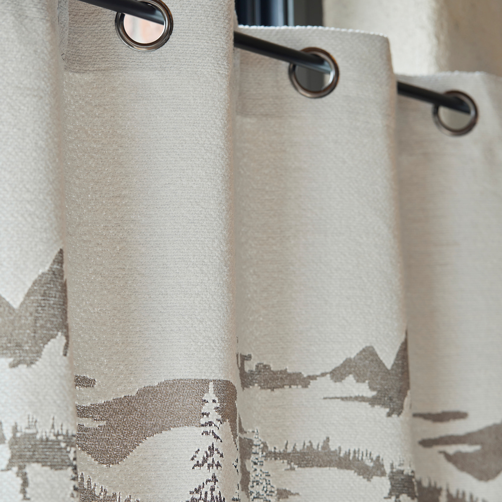 Rideau Montagne  épuré - Ecru