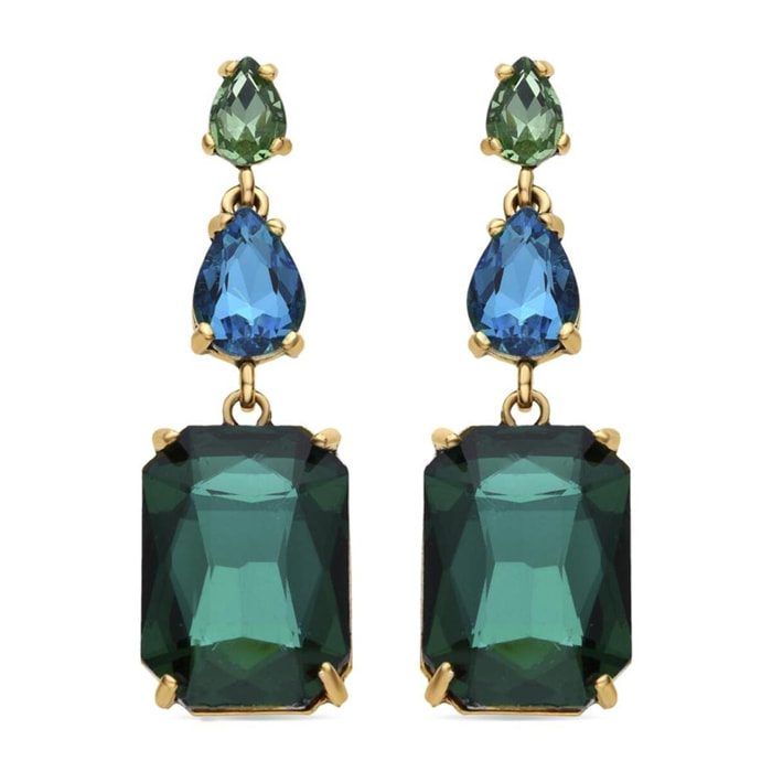 Pendientes Lux by Lux acabadoss en oro amarillo 18k