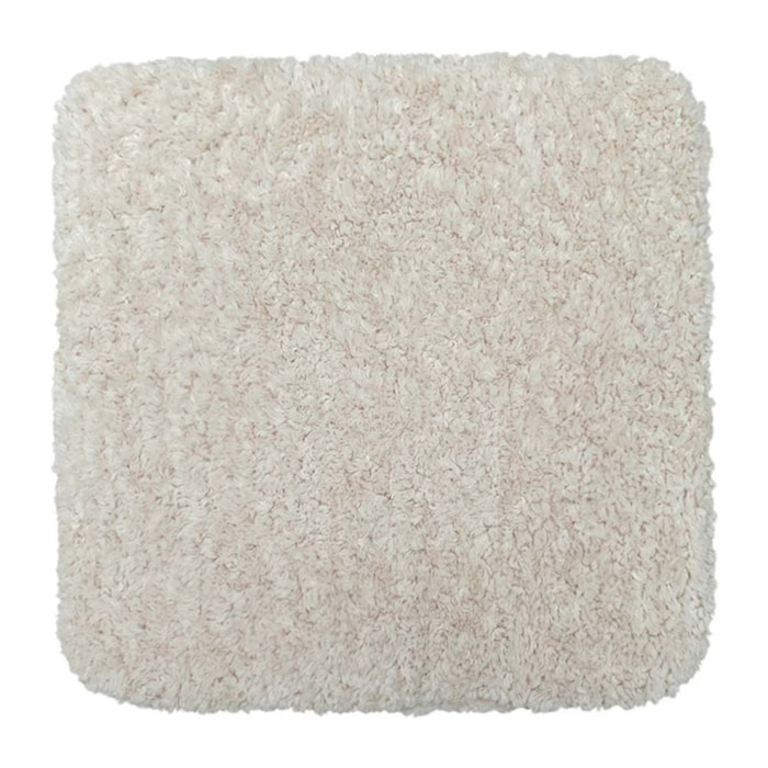 Galette de chaise carrée en tissu bouclette - Naturel