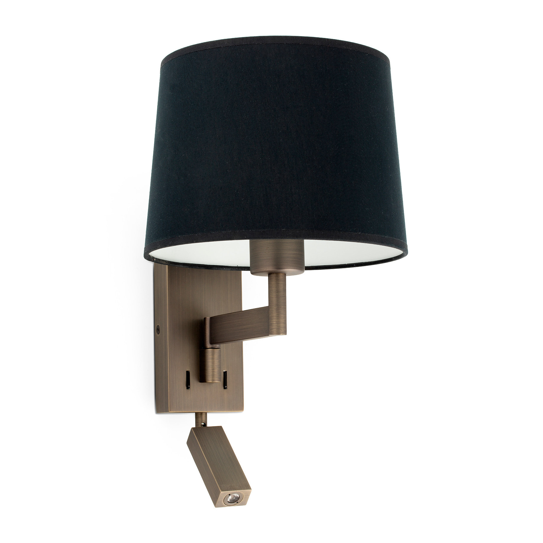 ARTIS Lampe applique avec lecteur bronze/noire