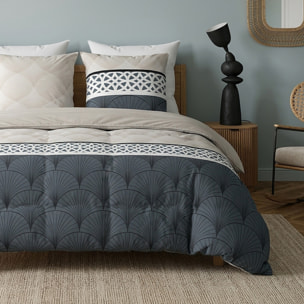 Parure housse de couette imprimé 100% coton - arcadia