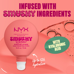 NYX Professional Makeup Smushy SOS Soin lèvres 2-en-1 Baume Jour & Masque Nuit PEACH PAMPER