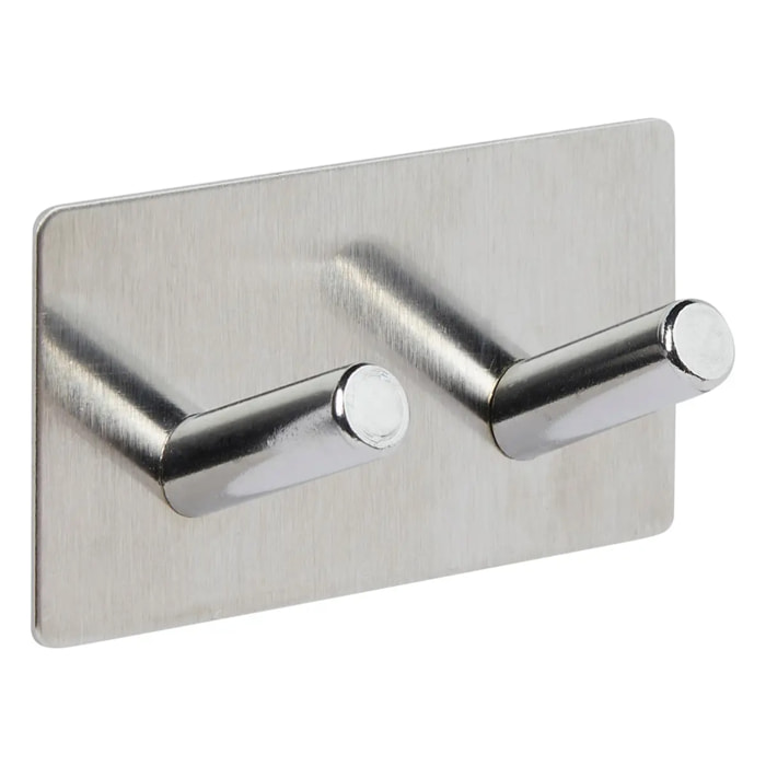 Patère adhésive "Stiky" 2 têtes 9x3,5cm