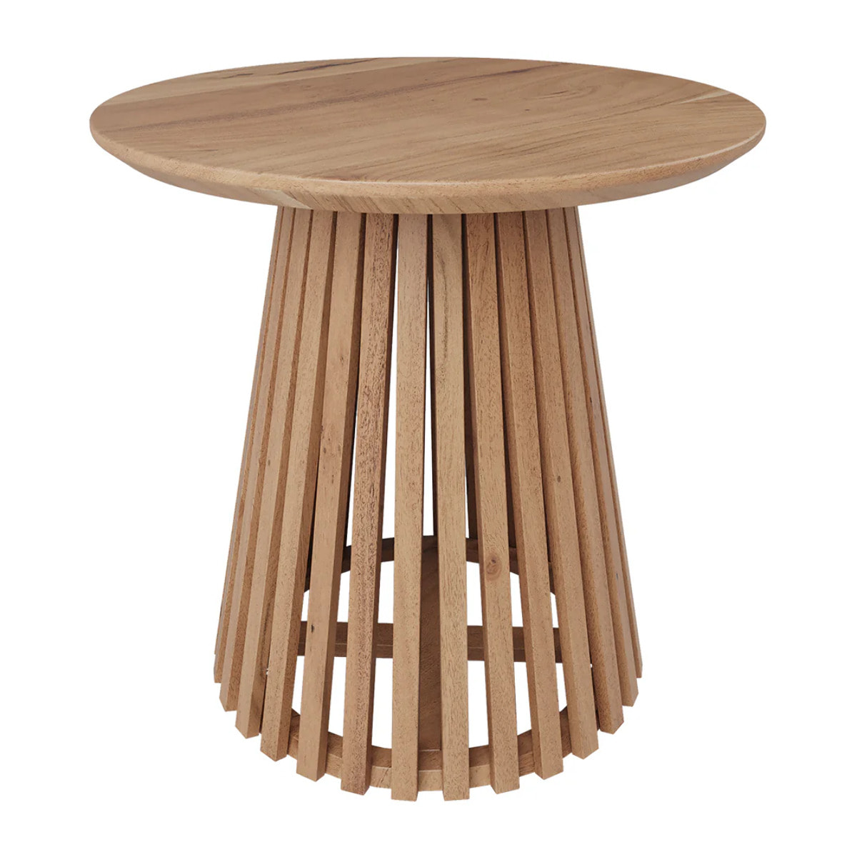Table d'appoint ronde bois clair en bois d'acacia D50 cm - Képès