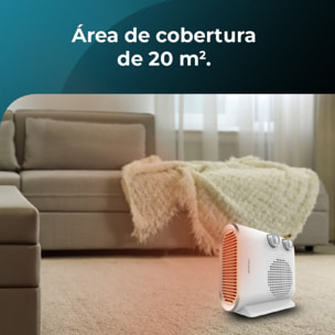 Calefactor Eléctrico ReadyWarm 2050 Max Dual White, Termoventilador 2000 W, 2 ni