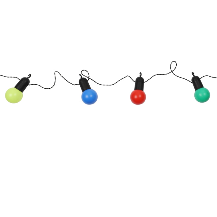 Guirlande Solaire Ampoules 4 Couleurs 20 Leds