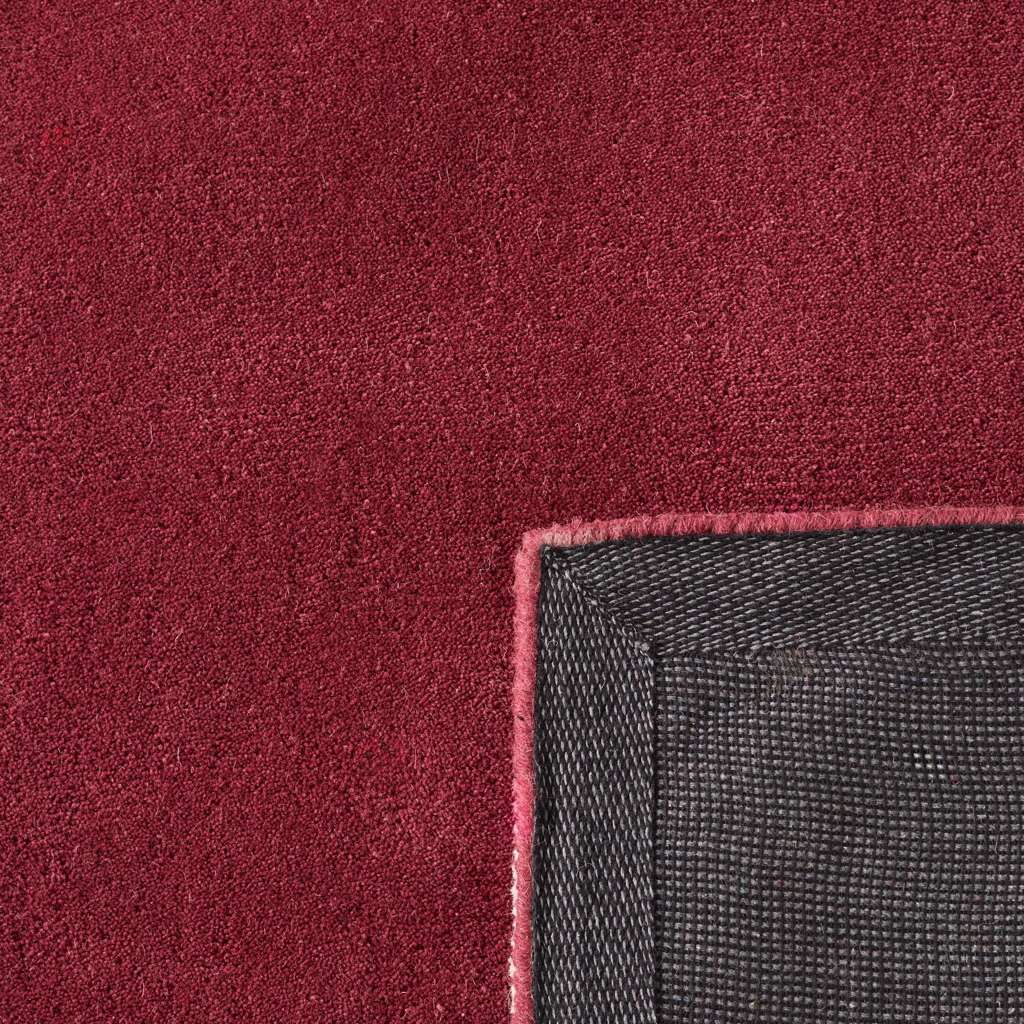 PANTONE - Tapis en laine fait main Rouge D'ORAGE à motif géométrique bordeaux
