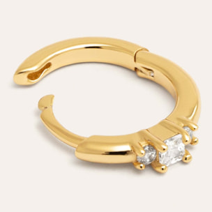 Orecchino Halo Argento Placcato Oro