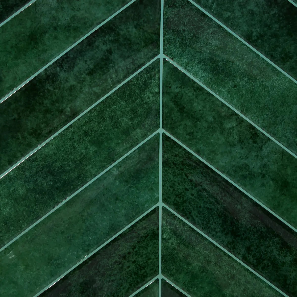 2 stickers muraux Caro chevrons 30x30cm vert foncé