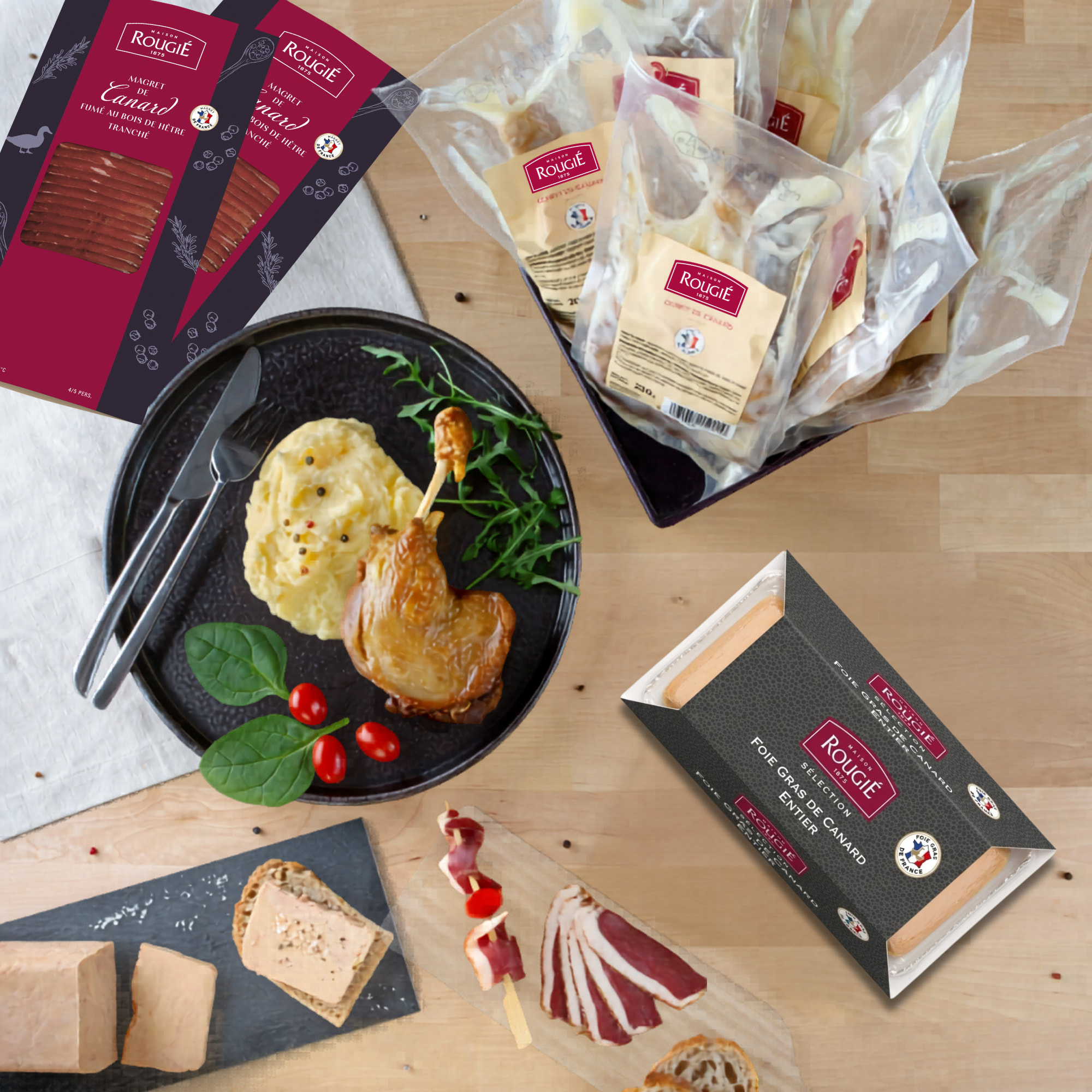 Lot : Foie gras, confits et magrets pour 6 personnes