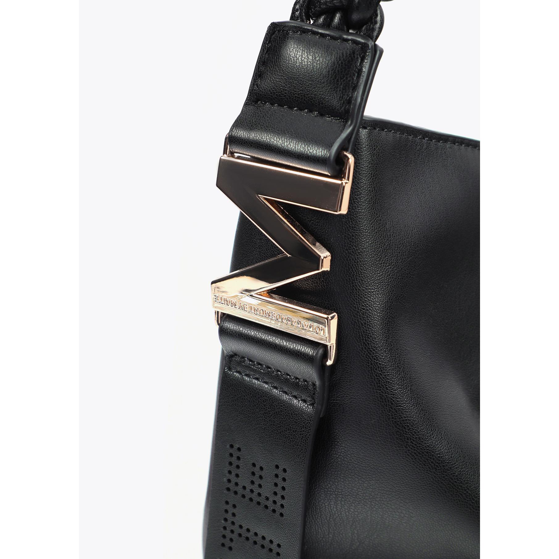 Shopper con Manico Intrecciato Effetto Pelle