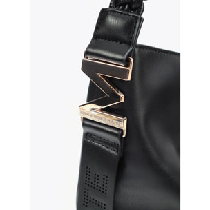 Shopper con Manico Intrecciato Effetto Pelle