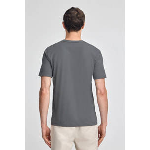 Maglietta asfalto a maniche corte e scollo a V con ricamo Rigby Best