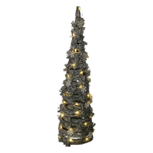árbol navideño artificial con 40 luces micro led h. 80cm