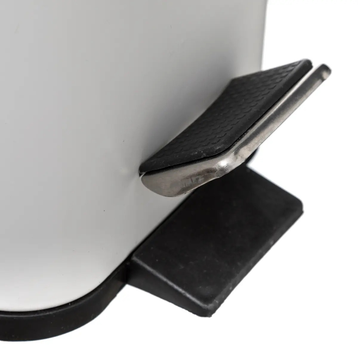 Poubelle rectangulaire soft close inox 5L blanc