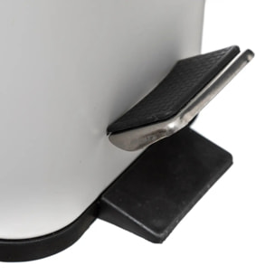 Poubelle rectangulaire soft close inox 5L blanc