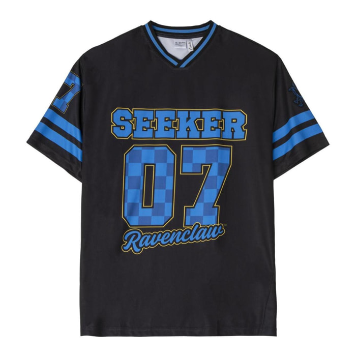 Camiseta Corta Oversize Harry Potter (Ravenclaw) - Color Negro