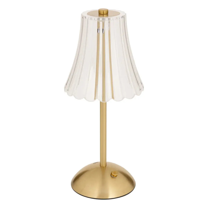 Lampe LED batterie Aneth doré H30cm