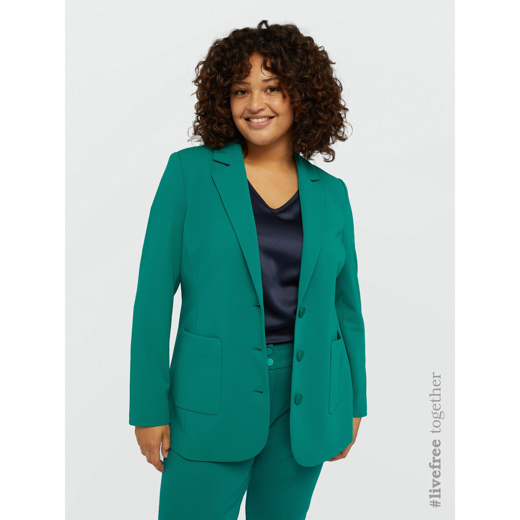 Fiorella Rubino - Blazer con bolsillos de parche - Verde