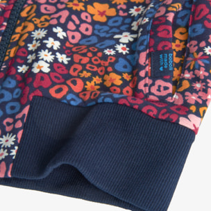 Chaqueta felpa flores de niña -BCI