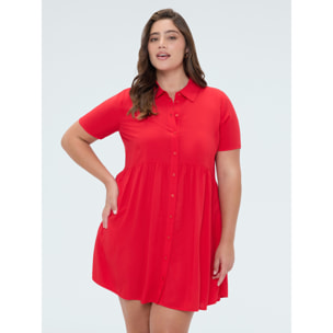 Fiorella Rubino - Vestito Smile corto in mussola - Rosso