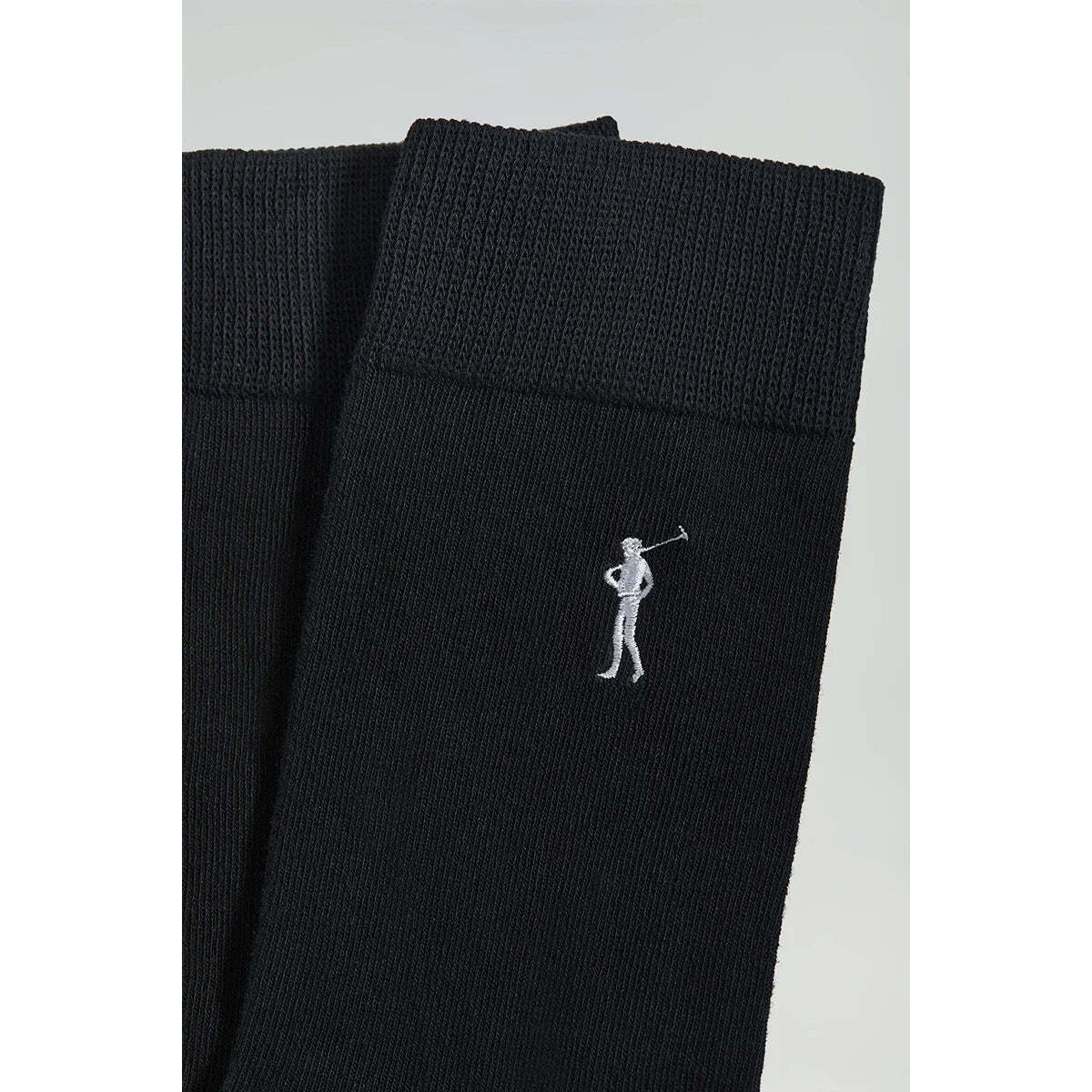 Pack hombre de tres pares de calcetines negros con logo Rigby Go